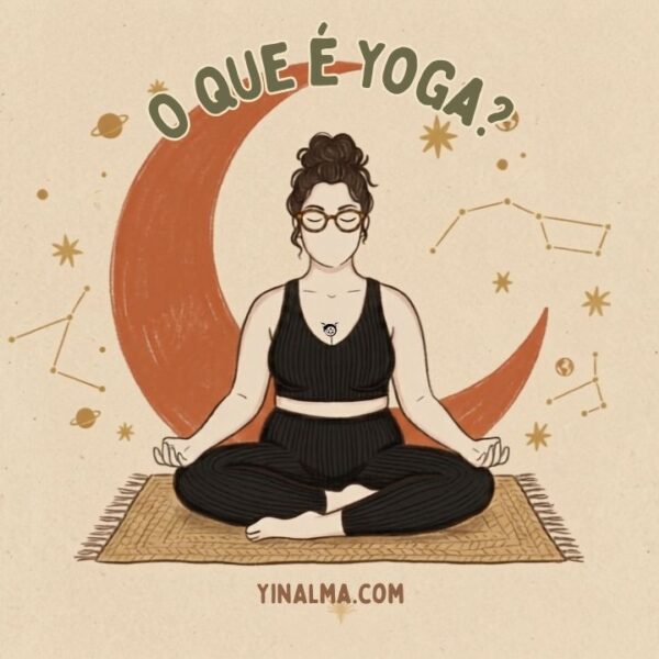Ilustração de mulher em pose de yoga