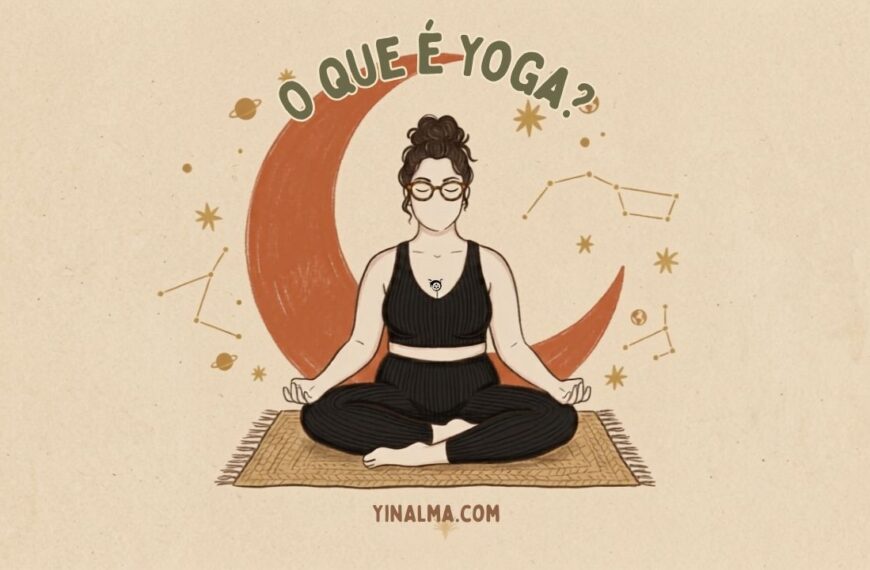 Ilustração de mulher em pose de yoga