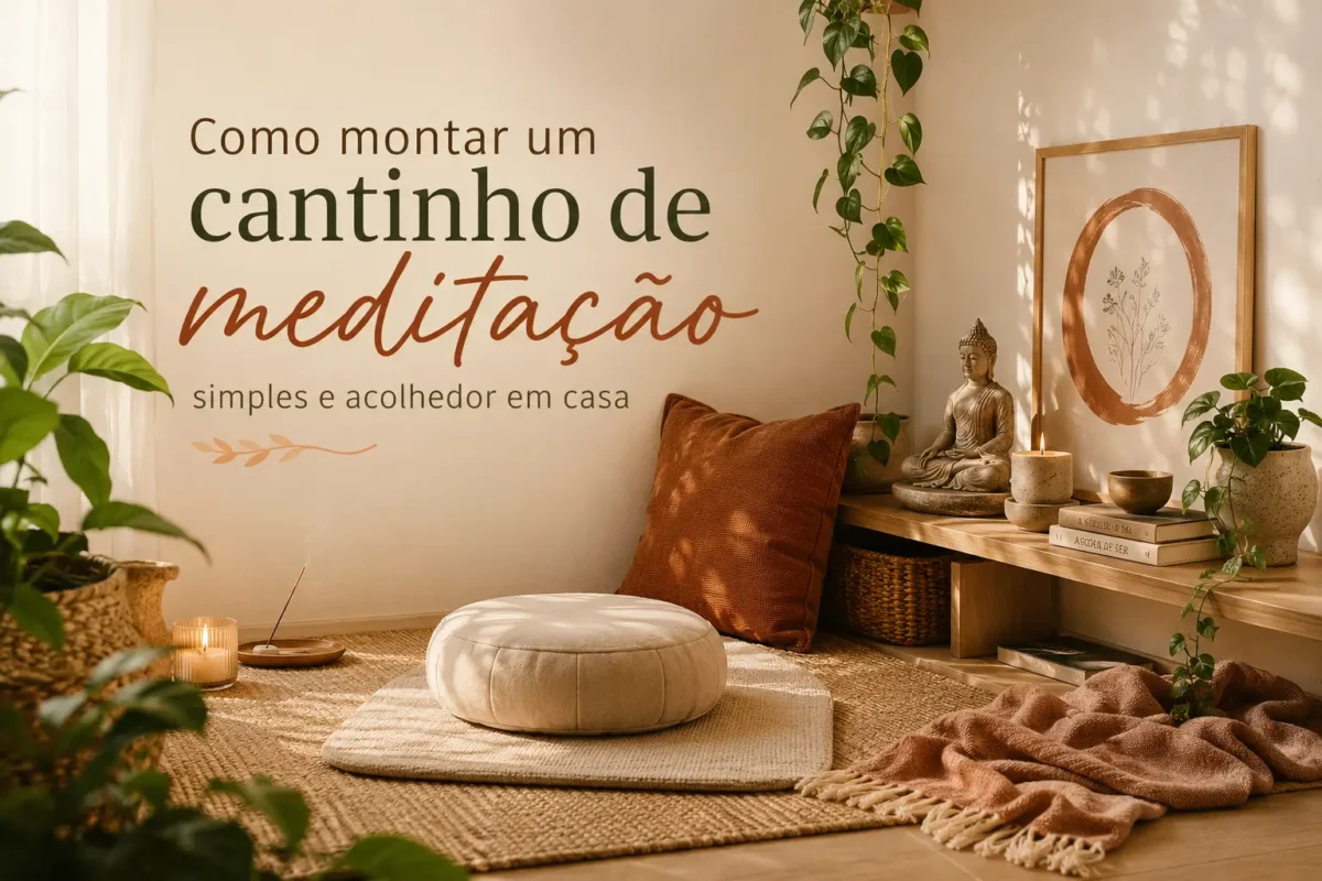 Como montar um cantinho de meditação simples e acolhedor em casa